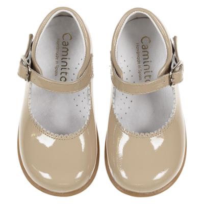 Picture of Caminito Toddler Girls Mary Jane Shoe - Arena Beige Patent 