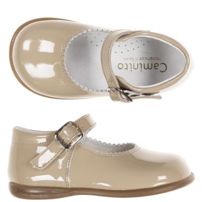 Picture of Caminito Toddler Girls Mary Jane Shoe - Arena Beige Patent 