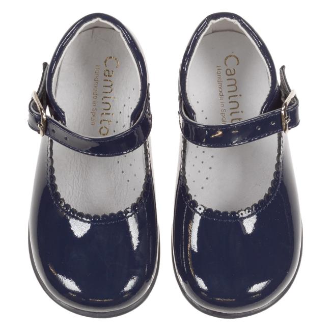 Picture of Caminito Toddler Girls Mary Jane Shoe - Navy Patent