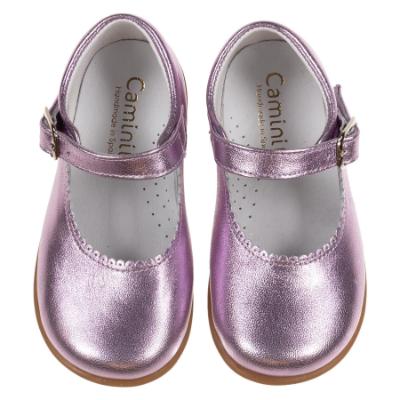 Picture of Caminito Toddler Girls Mary Jane Shoe - Metallic Pink Leather
