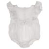 Picture of Jamiks Kids Baby Girls Bisza Organic Cotton Frilled Romper - Ivory 