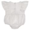 Picture of Jamiks Kids Baby Girls Hanora Organic Broderie Anglais Frilled Romper - Ivory