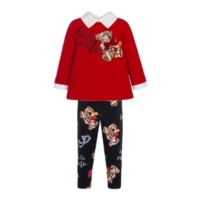 Picture of Balloon Chic Girls Cutie Teddy Tunic Legging Set - Red