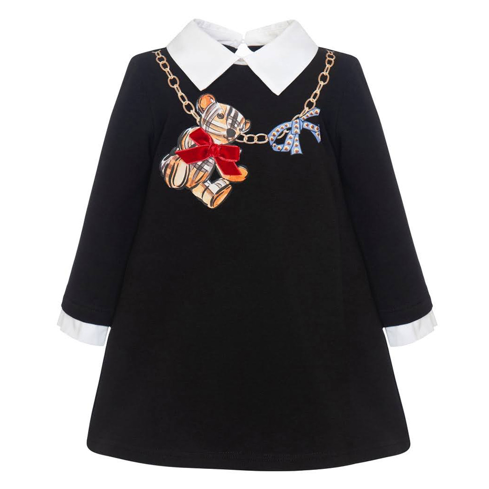 Balloon Chic Girls Cutie Teddy Chain Dress Black