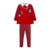 Picture of Balloon Chic Girls Cutie Teddy Tartan Legging Set - Red