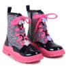 Picture of Billieblush Girls Mermaid Lace Up Glitter Boots - Navy