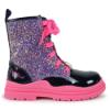 Picture of Billieblush Girls Mermaid Lace Up Glitter Boots - Navy