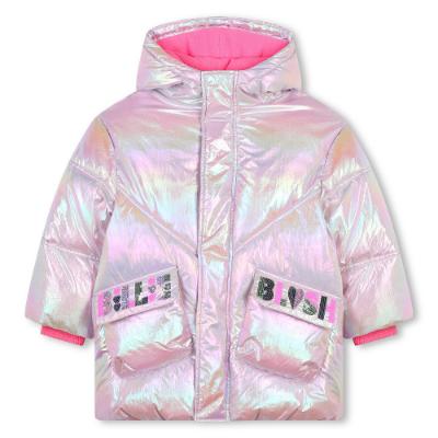 Picture of PRE-ORDER Billieblush Girls Sequin Logo Puffer Coat - Pink
