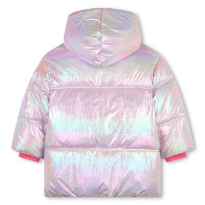 Picture of Billieblush Girls Sequin Logo Puffer Coat - Pink