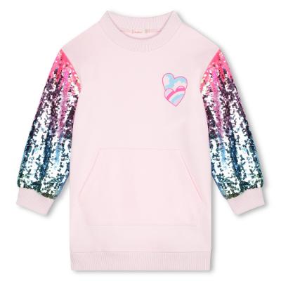 Picture of Billieblush Girls Unicorn Sequin Sweatshirt Dress - Pink