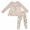 Picture of Daga Girls Horse Racing Print Legging Set X 2 - Beige