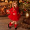 Picture of PRE ORDER Daga Girls Not Only Christmas Jersey & Tulle Dress - Red