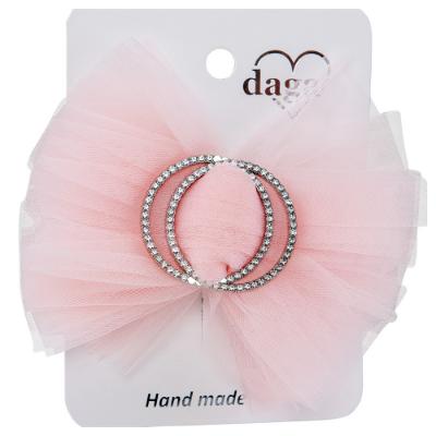 Picture of Daga Girls Ceremony & Elegance Tulle Diamante Hairclip X 1 - Pink 