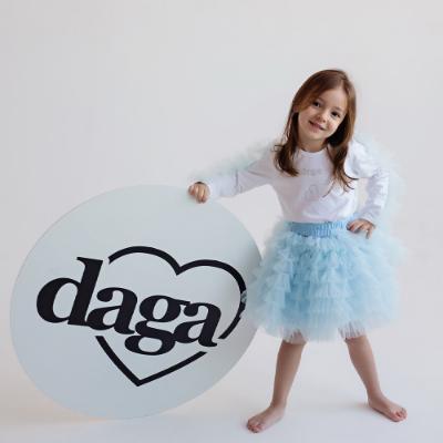 Picture of Daga Girls Ceremony & Elegance Top & Tulle Skirt Set - White Blue