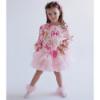 Picture of Daga Girls Pretty In Pink Bow Print Dress - Pink