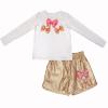 Picture of Daga Girls Pretty In Pink Gold Shorts Set X 3 - Gold Pink