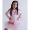 Picture of Daga Girls Pretty In Pink Drop Waist Tulle Hem Dress - Pink