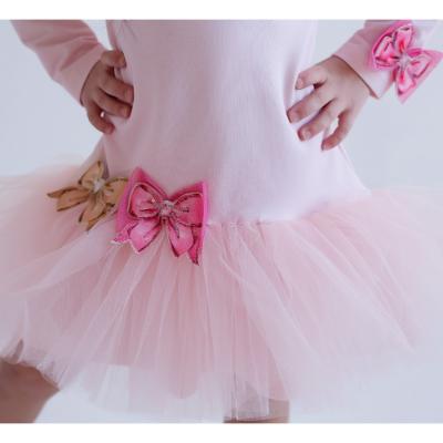 Picture of Daga Girls Pretty In Pink Drop Waist Tulle Hem Dress - Pink