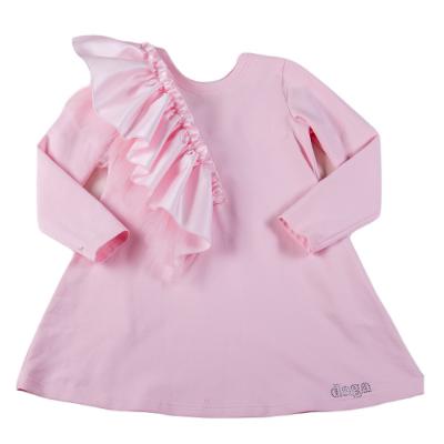 Picture of PRE ORDER Daga Girls Pretty In Pink Shoulder Ruffle Dress - Pink