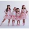 Picture of Daga Girls Pretty In Pink Top & Bow Print & Tulle Skirt Set - Pink