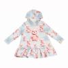 Picture of Daga Girls Teddy Bear Dream Print Hooded Dress - Pink Blue