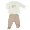 Picture of Mayoral Newborn Boys 2 Piece Bunny Trouser Set - Beige