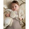 Picture of Mayoral Newborn Boys 2 Piece Cable Knit Dungaree Set - Beige