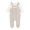 Picture of Mayoral Newborn Boys 2 Piece Cable Knit Dungaree Set - Beige