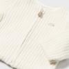 Picture of Mayoral Newborn Boys 2 Piece Cable Knit Dungaree Set - Beige