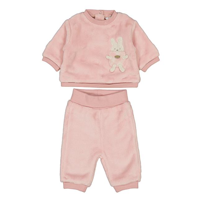 Picture of Mayoral Newborn Girls Plush Cosy Bunny Tracksuit - Pink