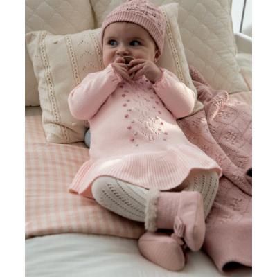 Picture of PRE-ORDER Mayoral Newborn Girls Knitted Dress & Hat Set - Pink