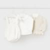 Picture of Mayoral Newborn Girls 3 Piece Romper Set - Ivory