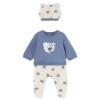 Picture of Mayoral Newborn Boys 3 Piece Teddy Tracksuit Set - Blue