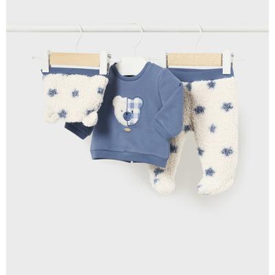 Picture of Mayoral Newborn Boys 3 Piece Teddy Tracksuit Set - Blue