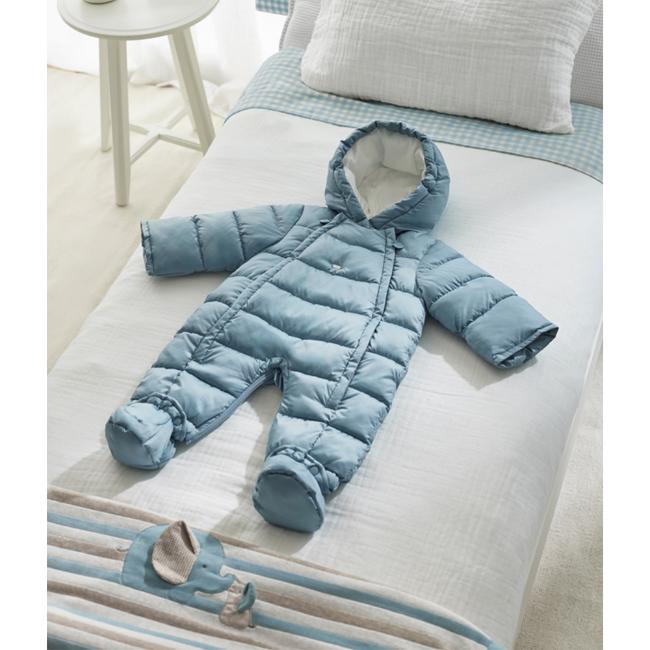 Picture of Mayoral Newborn Boys Puffer Snowsuit - Blue