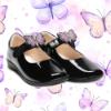 Picture of Lelli Kelly Luna 2 With Detachable Butterfly School Shoe G Fitting - Black Patent 