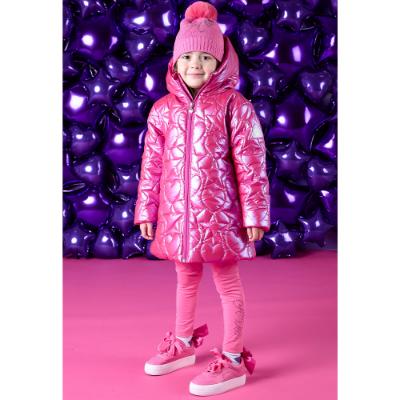 Picture of A Dee Star Love Collection Tara Metallic Embroidery Puff Jacket - Hot Pink