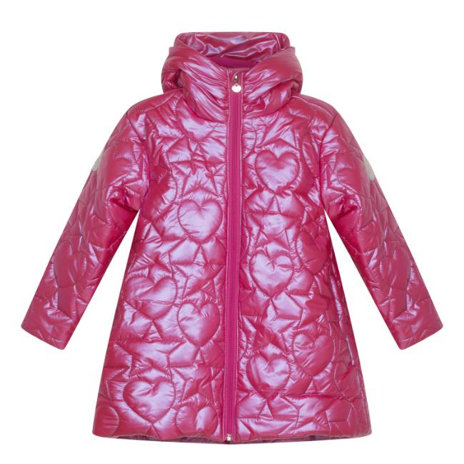 Picture of A Dee Star Love Collection Tara Metallic Embroidery Puff Jacket - Hot Pink