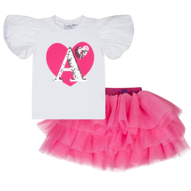 Picture of A Dee Star Love Collection Tabitha Tutu Skirt Set X 2 - Hot Pink