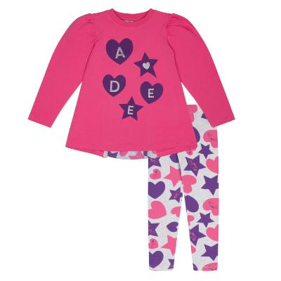Picture of PRE ORDER A Dee Star Love Collection Tallulah Hearts & Stars Print Legging Set X 2 - Hot Pink