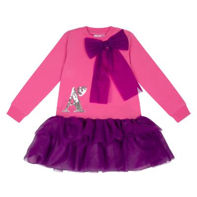 Picture of PRE ORDER A Dee Star Love Collection Thea Bow Sweat Dress - Hot Pink