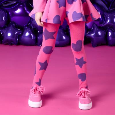Picture of PRE ORDER A Dee Star Love Collection Tamara Hearts & Stars Print Tights - Hot Pink 