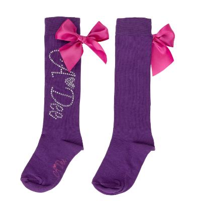 Picture of A Dee Star Love Collection Tate Diamante Knee High Socks - Bold Purple