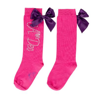 Picture of A Dee Star Love Collection Tate Diamante Knee High Socks - Hot Pink