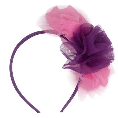 Picture of A Dee Star Love Collection Tianna Tulle Pom Pom Headband - Bold Purple