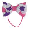 Picture of A Dee Star Love Collection Tina Hearts & Stars Print Bow Headband - Light Grey