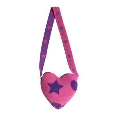 Picture of A Dee Star Love Collection Tiara Hearts & Stars Print Bow Bag - Hot Pink