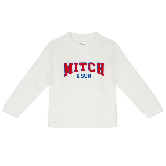 Picture of Mitch & Son Winter Classics Brody Long Sleeved Logo T-shirt - White