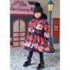 Picture of A Dee From A Dee With Love Collection Riley Envelope Print Coat - Dark Navy