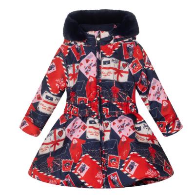 Picture of PRE ORDER A Dee From A Dee With Love Collection Riley Envelope Print Coat - Dark Navy